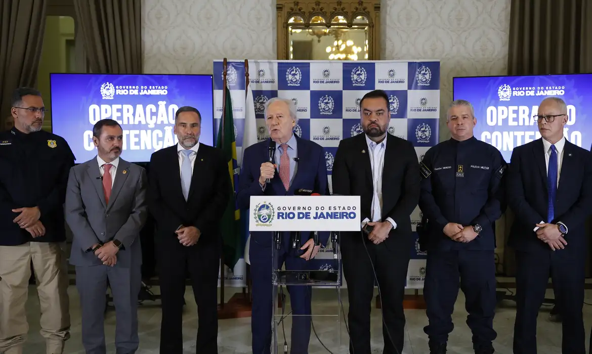 O ministro da Justiça e da Segurança Pública, Ricardo Lewandowski, e o governador do Rio de Janeiro, Claudio Castro. Foto: Fernando Frazão/Agência Brasil